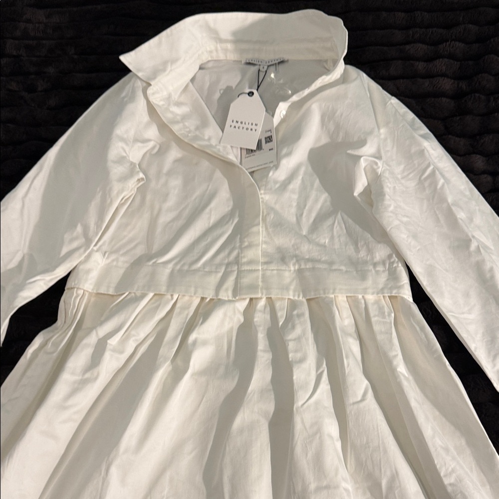 English Factory White Asymmetrical Dress